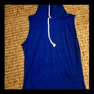 Navy blue hooded dress